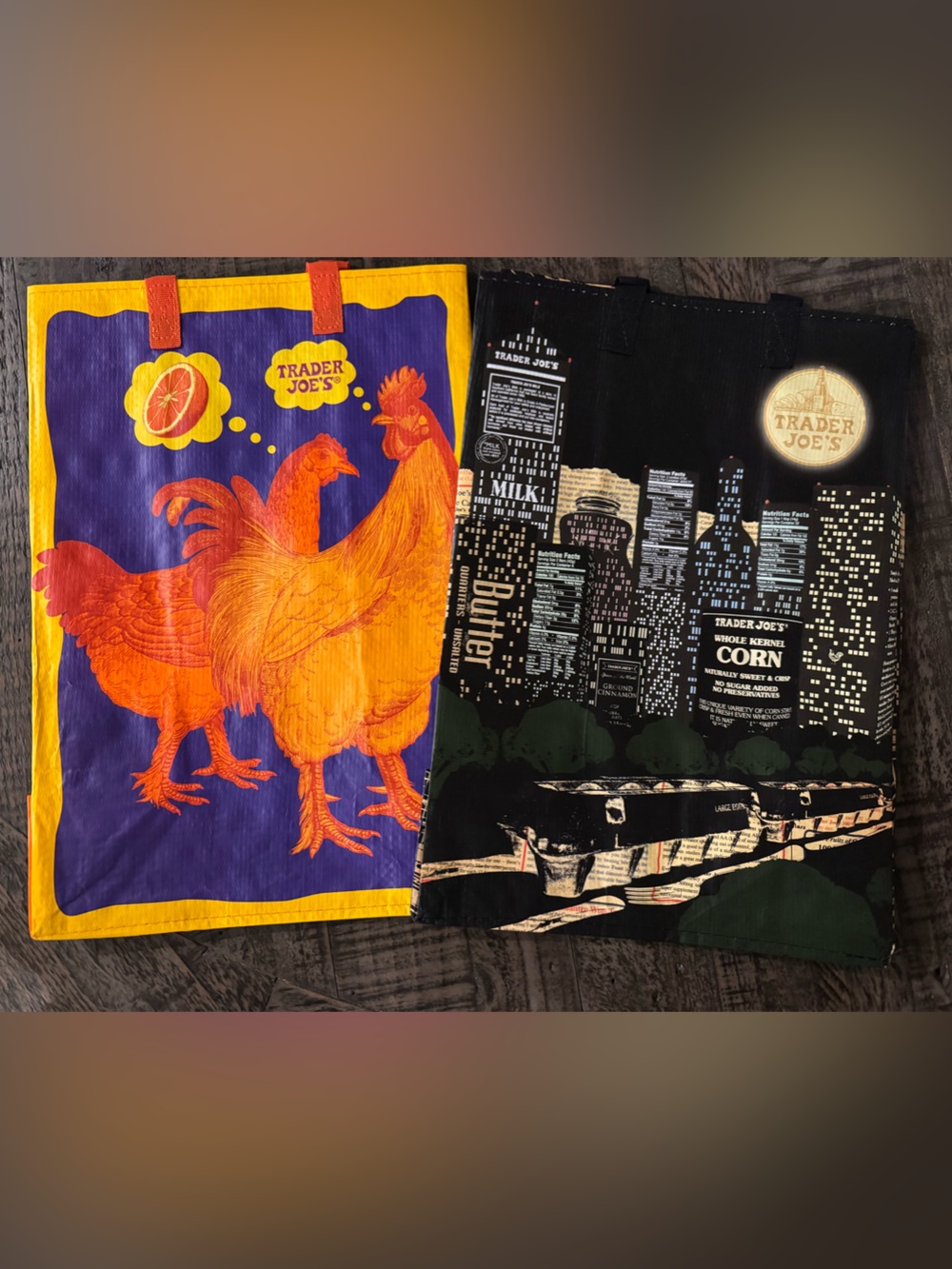 Trader Joe’s Nocturne Bag and Orange Chicken Bag